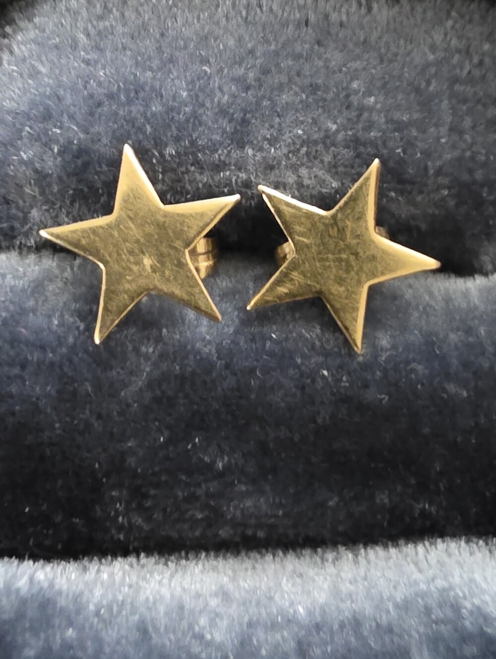 14k Star Yellow Gold Stud Earrings (Vintage)